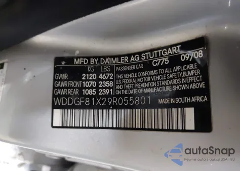 2009 Mercedes-Benz C 300 Luxury 4Matic/Sport 4Matic from USA, damaged, VIN WDDGF81X29R055801